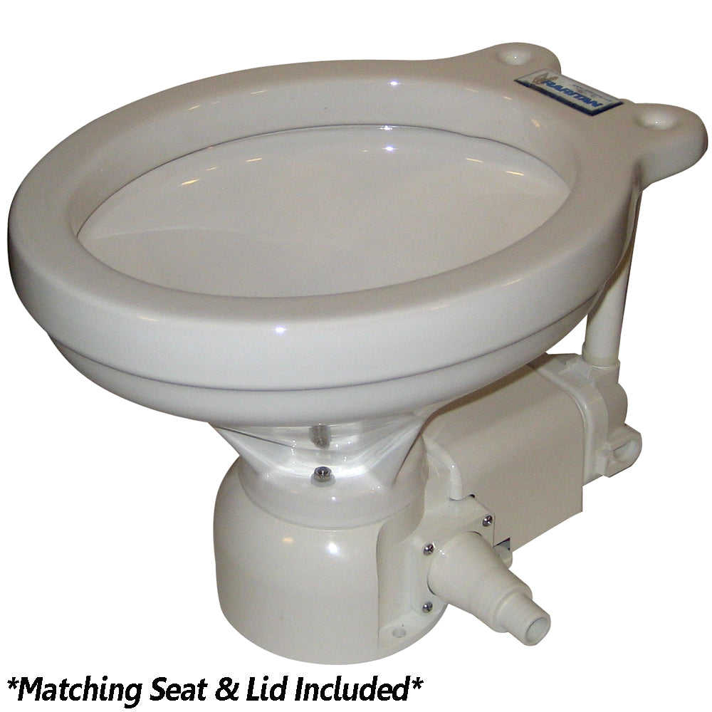 Raritan Sea Era QC Electric Toilet - Household Style - Integral Pump - Straight  90 Discharge - 12v [160HI012]