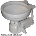 Raritan Sea Era QC Electric Toilet - Marine Size - Integral Pump - Straight  90 Discharge - 12v [160MI012]