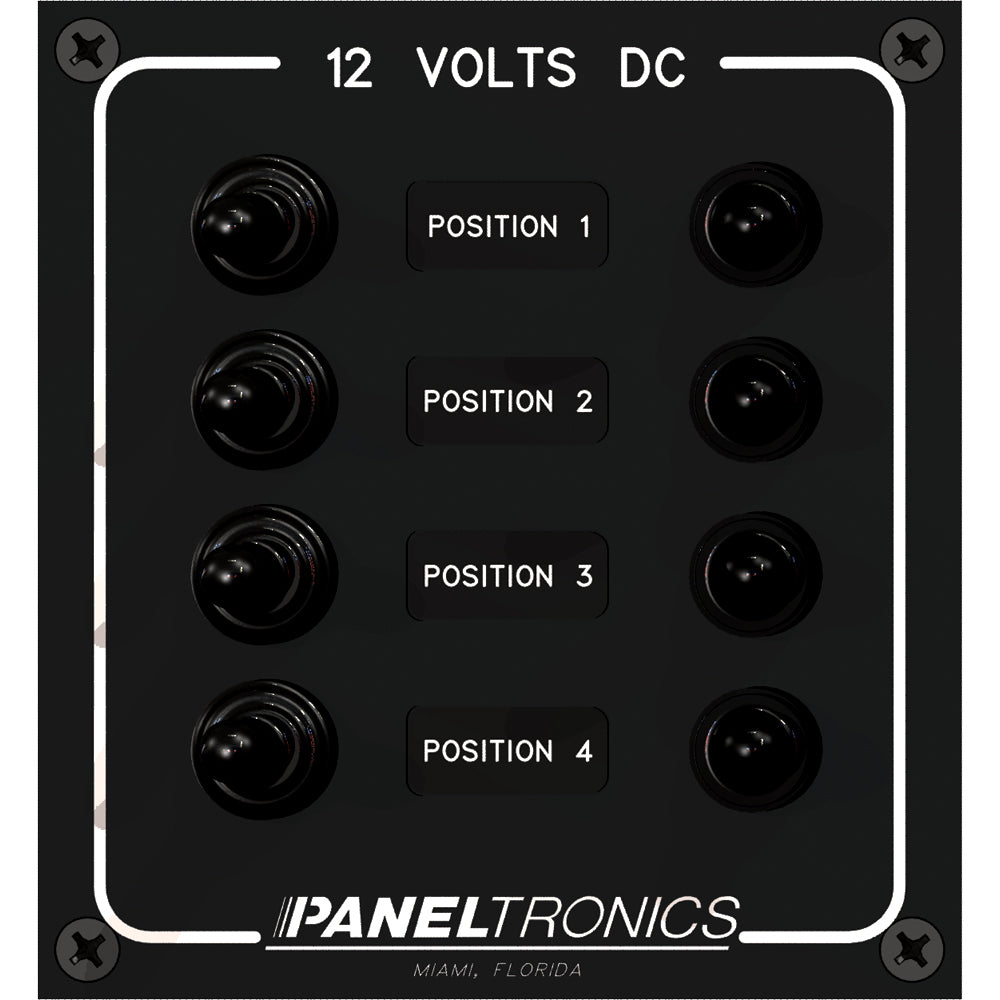 Paneltronics Waterproof Panel - DC 4-Position Toggle Switch & Circuit Breaker [9960017B]