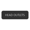 Blue SeaLarge Format Label - "Head Outlets" [8063-0255]