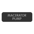 Blue SeaLarge Format Label - "Macerator Pump" [8063-0308]
