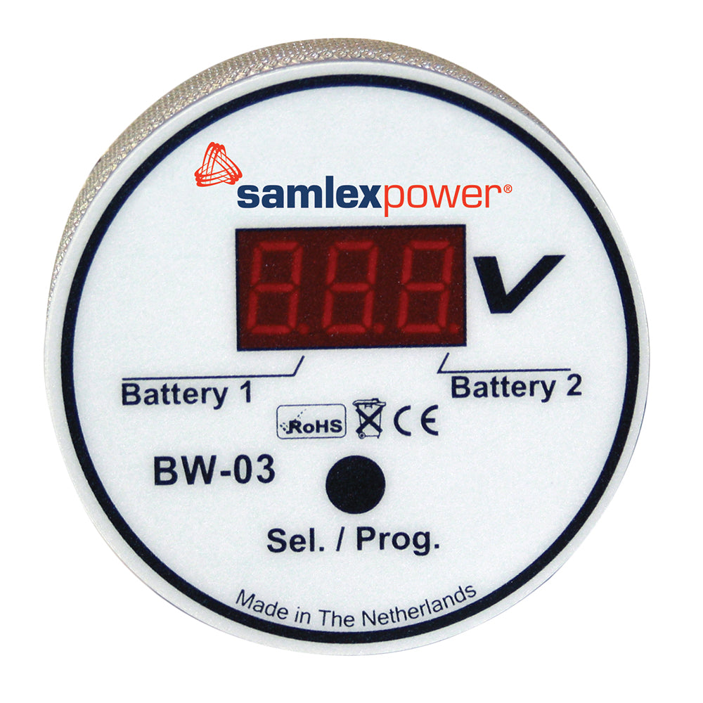 Samlex Dual Battery Monitor - 12V or 24V - Auto Detection [BW-03]