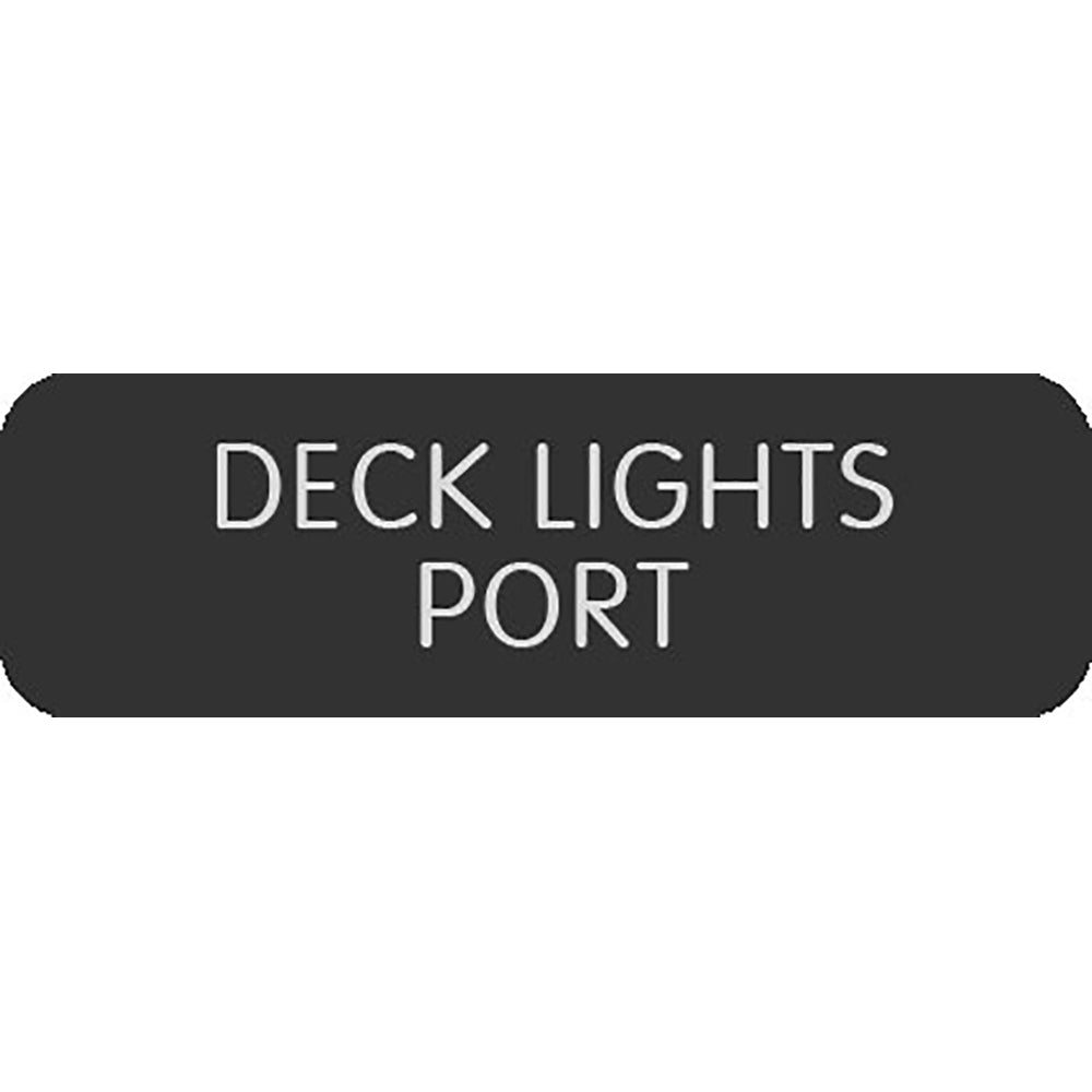 Blue Sea Large Format Label - "Deck Lights PORT" [8063-0127]