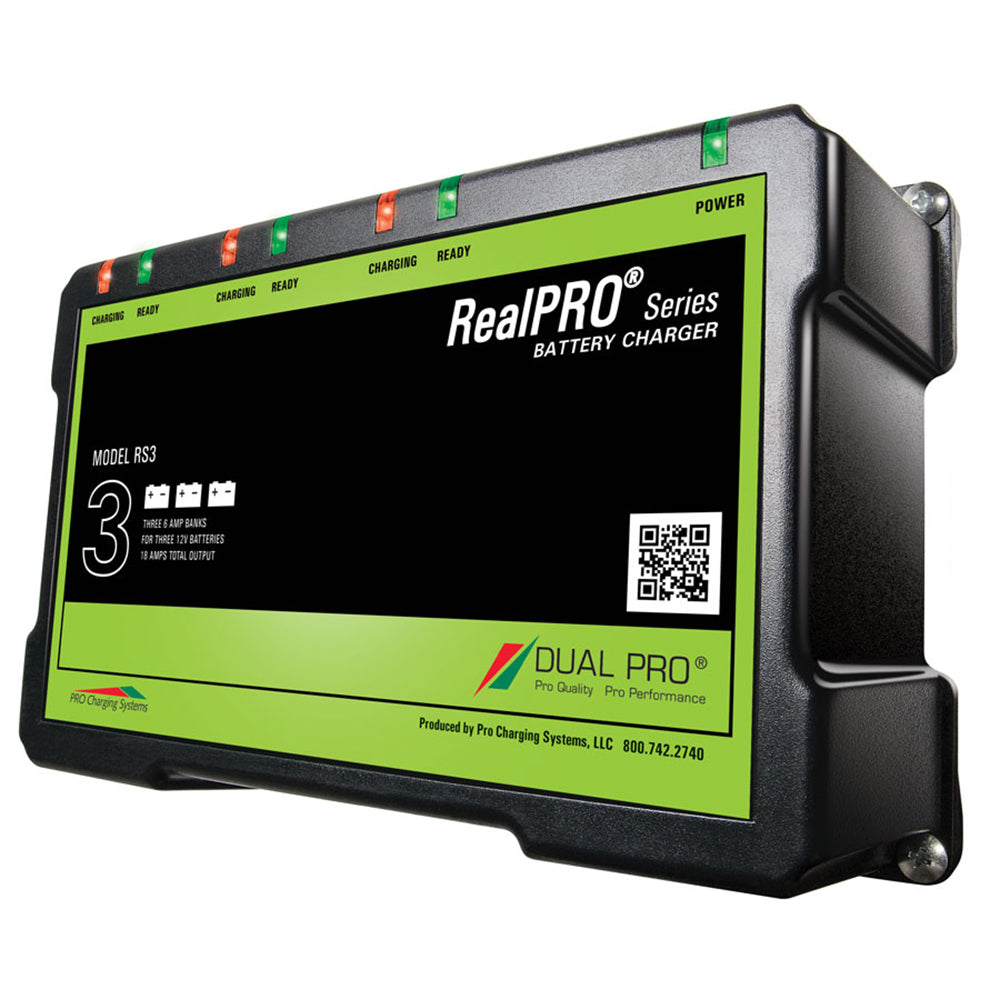 Dual Pro RealPRO Series Battery Charger - 18A - 3-6A-Banks - 12V-36V [RS3]