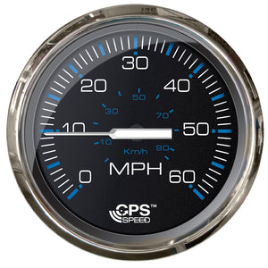 Faria Chesepeake Black 4" Studded Speedometer - 60MPH (GPS) [33749]