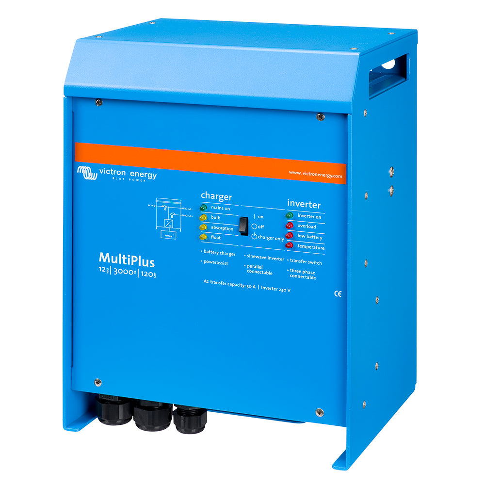 Victron MultiPlus Inverter/Charger 12VDC - 3000VA - 120VAC w/ 120AMP Battery Charger - 50AMP Transfer Switch (UL LISTED) [PMP122301102]