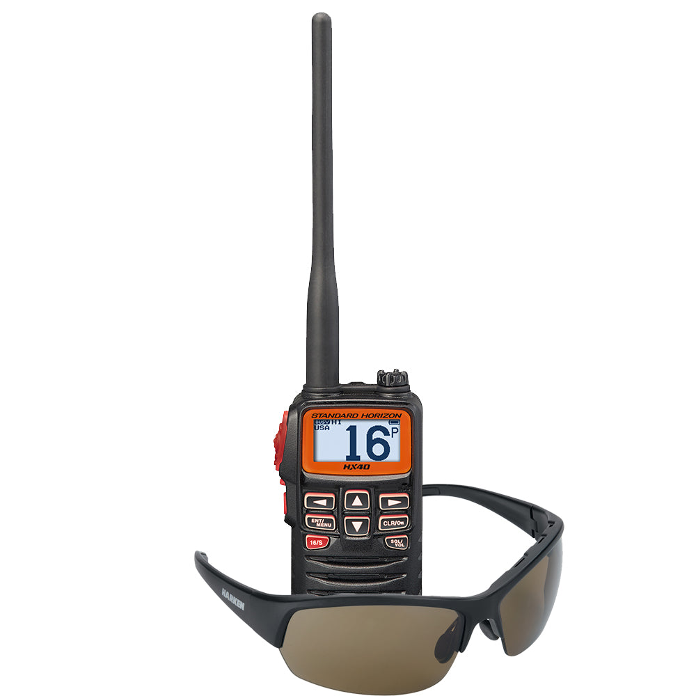 Standard Horizon HX40 Handheld VHF w-FREE Harken Sunglasses [HX40-2089KIT]