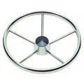 Schmitt Marine 170 Finger Grip Destroyer 5-Spoke 13.5" Stainless Steel Cap 3/4" Tapered Shaft w/Knob [1731321FGK-R]